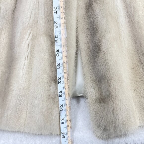 Vintage Mink Fur Coat Off White ivory Women's Large - Picture 11 of 12